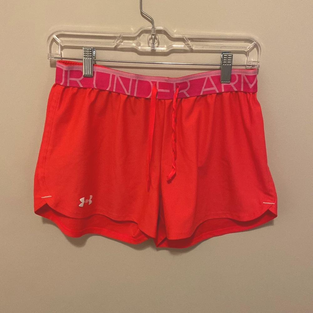women's under armour pink shorts